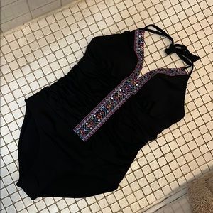 Swimsuits for all black and color one piece